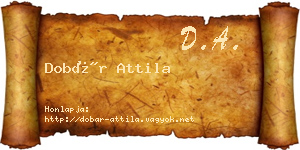 Dobár Attila névjegykártya
